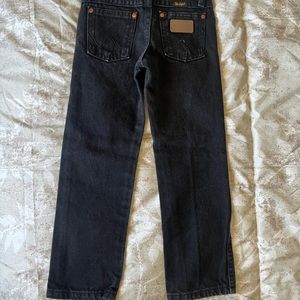 Boys Wrangler Black Jeans Straight Leg Classic Fit
